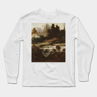 Landscape with a Waterfall by Allaert van Everdingen Long Sleeve T-Shirt